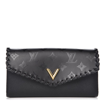 Louis Vuitton Monogram Cuir Plume Very Wallet Black 1 of 9