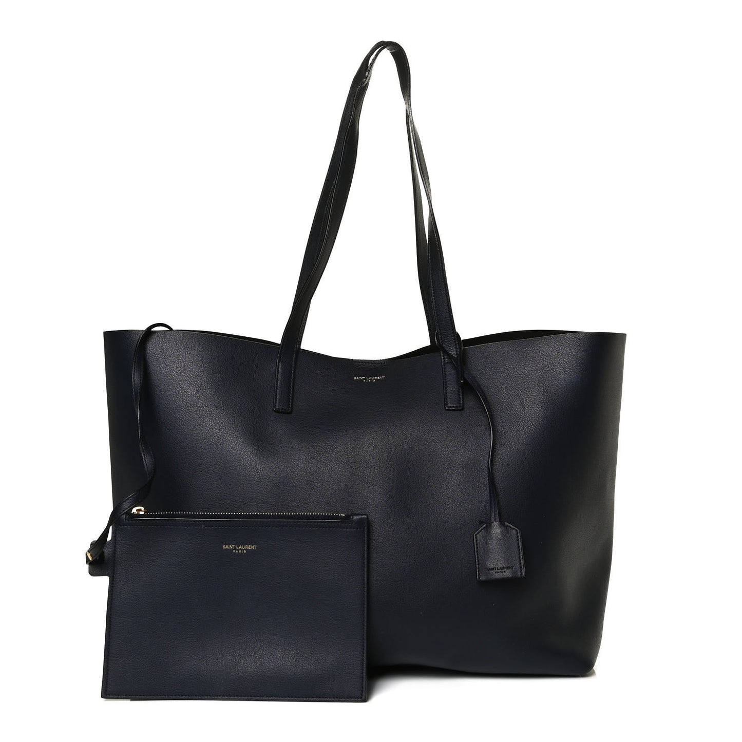 Calfskin Large Shopping Tote Navy