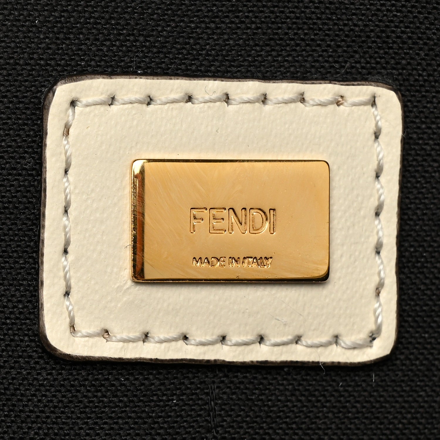 Fendi Vitello King Logo Embossed Large Flat Pouch White Ice 6 of 8