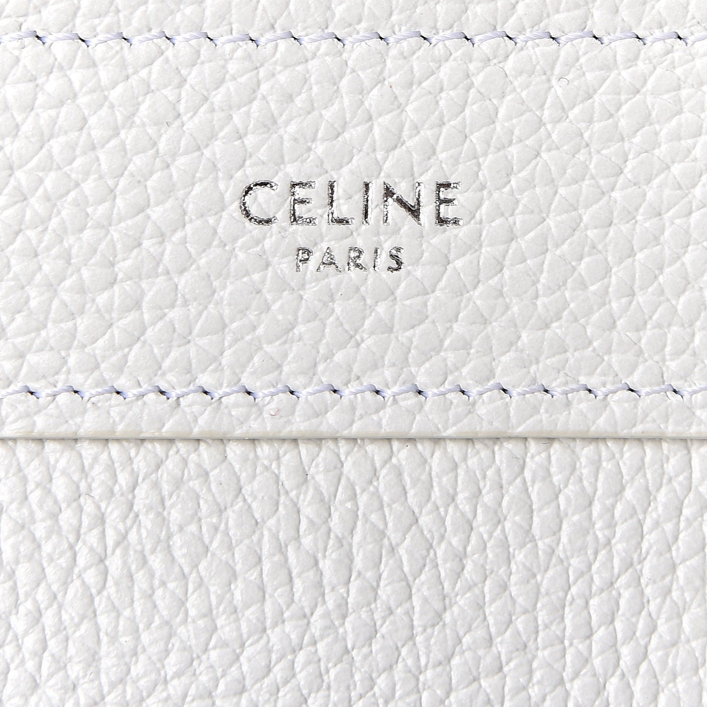 Drummed Calfskin Nano Luggage White