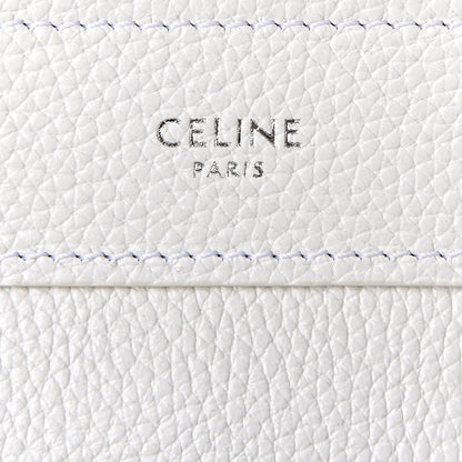 Celine Drummed Calfskin Nano Luggage White 7 of 10
