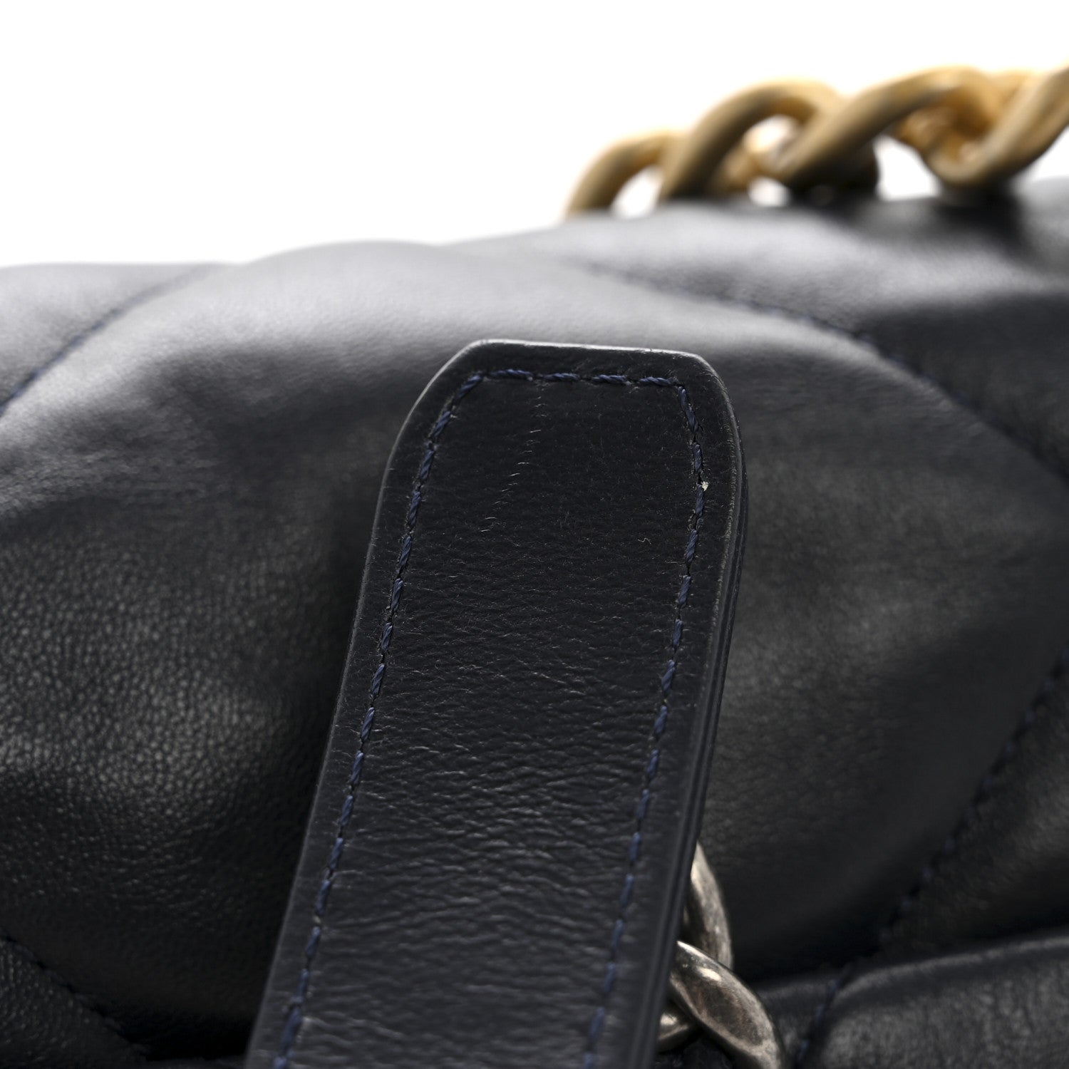 Chanel Lambskin Quilted Medium Chanel 19 Flap Navy Blue 13 of 14
