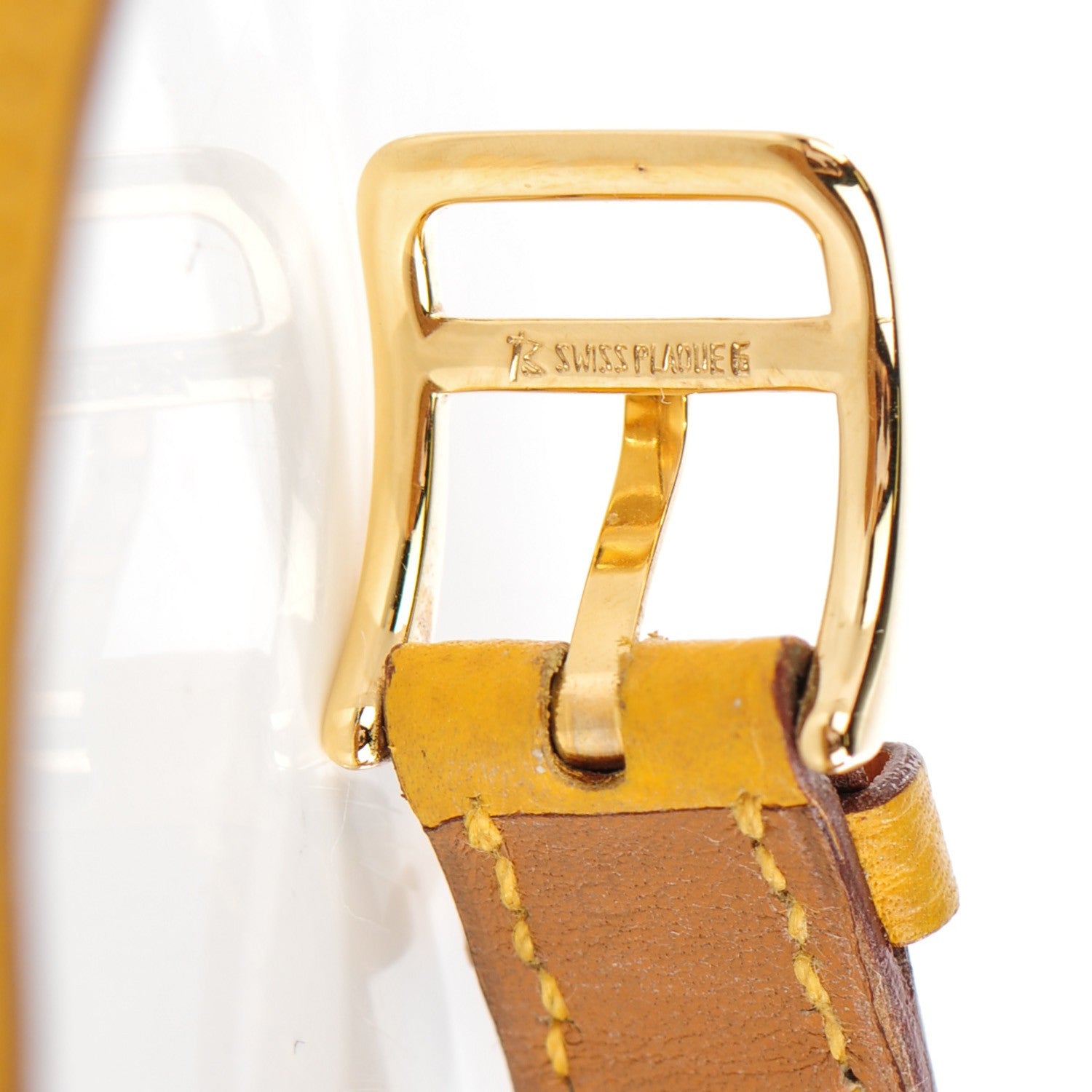 Hermes Stainless Steel Courchevel 20mm Kelly Cadena Quartz Watch Jaune 4 of 12