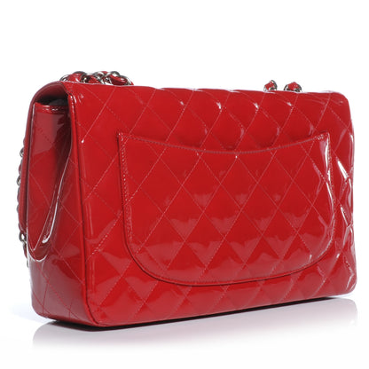 Chanel Patent Jumbo Single Flap Red 3 of 8