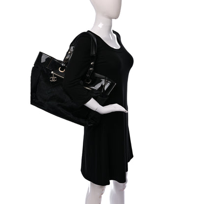 Chanel Patent Pony Hair Quilted Paris Biarritz Tote Black 3 of 10