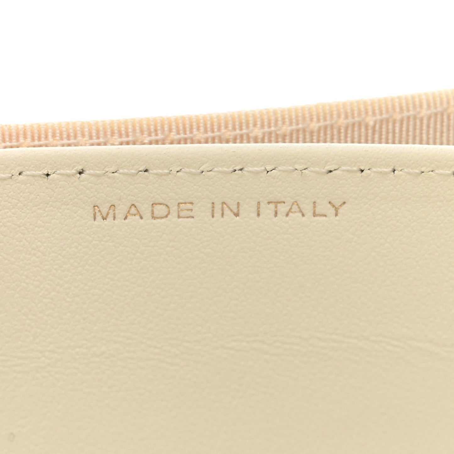 Caviar Quilted Flap Card Holder Wallet White