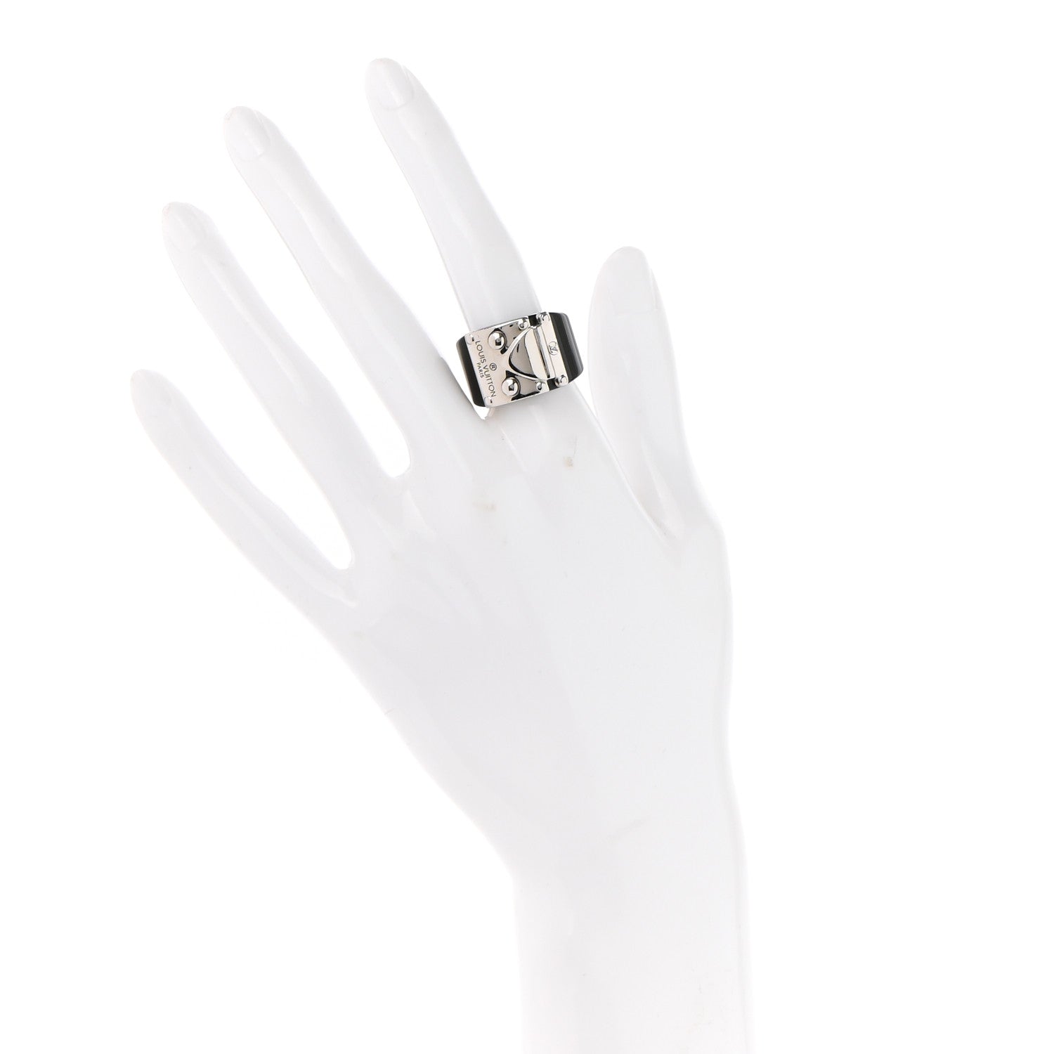 Louis Vuitton Lock Me Ring 6.5 M Black 2 of 5
