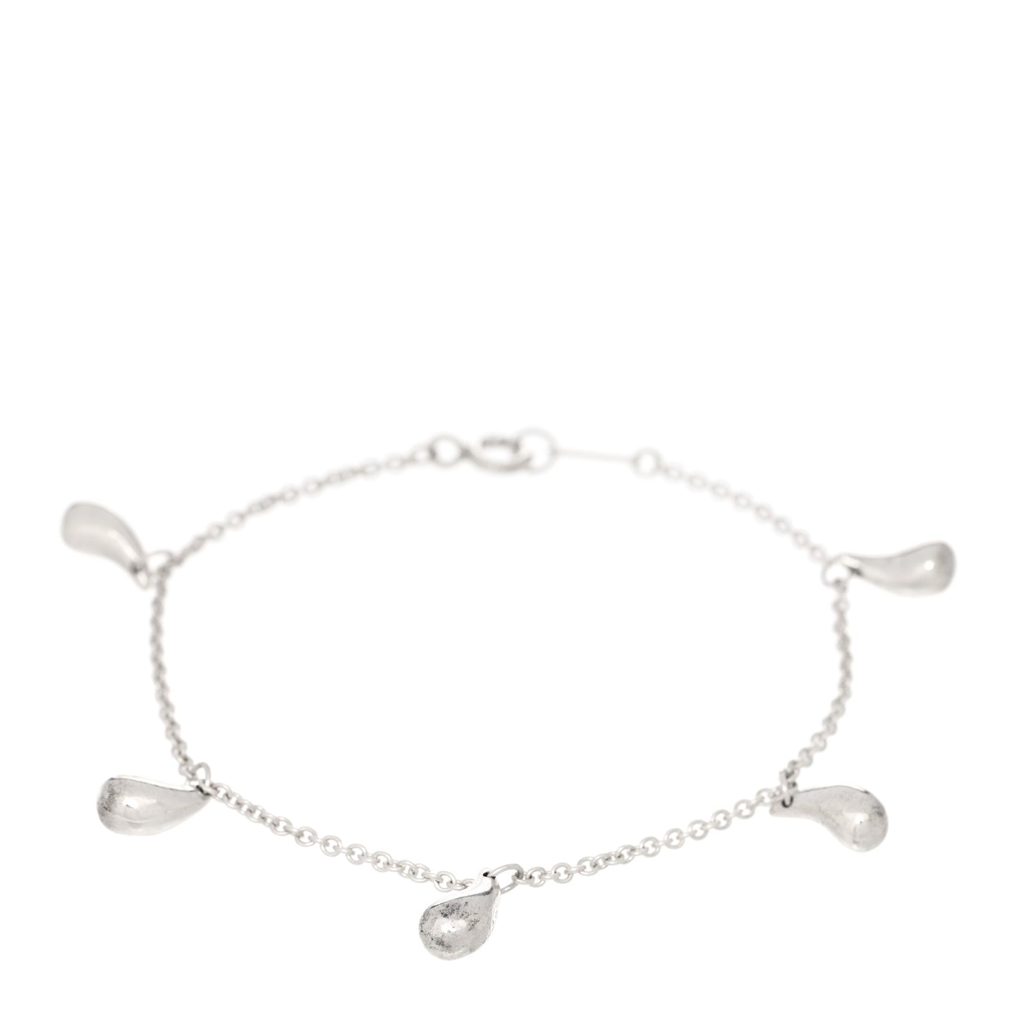 Sterling Silver Elsa Peretti Five Station Teardrop Bracelet