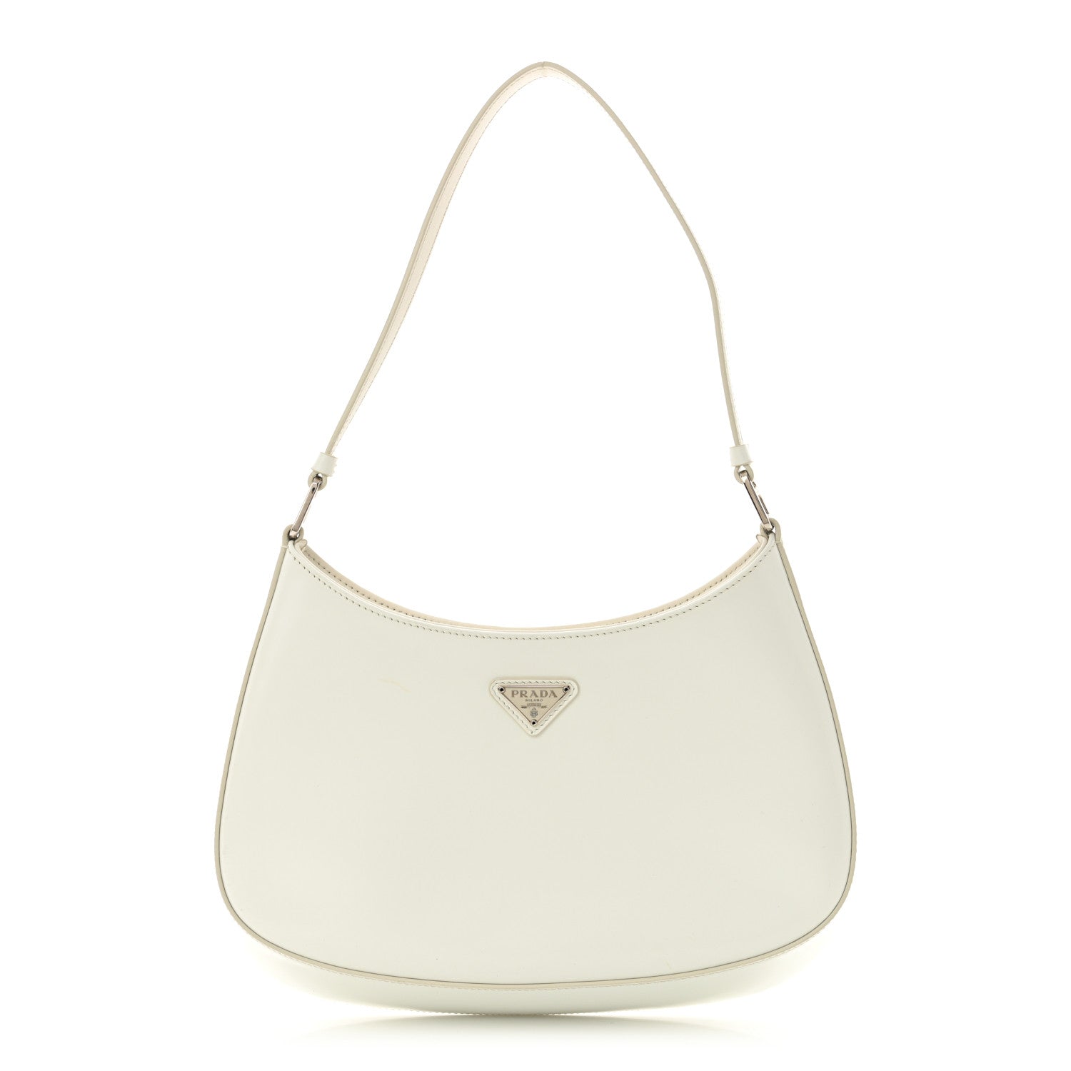 Prada Spazzolato Cleo Shoulder Bag White 1 of 9