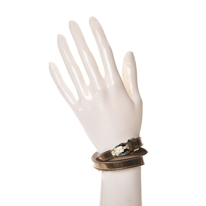 Bulgari Metallic Calfskin Serpenti Forever Double Coil Bracelet S Antique Bronze 2 of 5