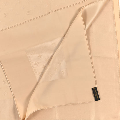 Louis Vuitton Silk Monogram Monaco Square Scarf Beige 3 of 4