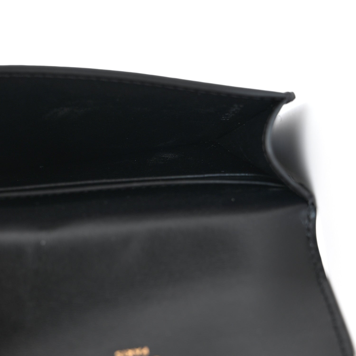 Celine Shiny Calfskin Triomphe Flap Card Holder Black 5 of 9