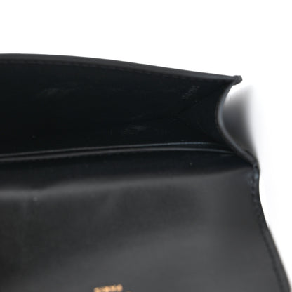 Celine Shiny Calfskin Triomphe Flap Card Holder Black 5 of 9