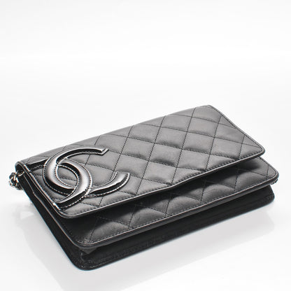 Chanel Calfskin Quilted Cambon Wallet On Chain WOC Black 4 of 9