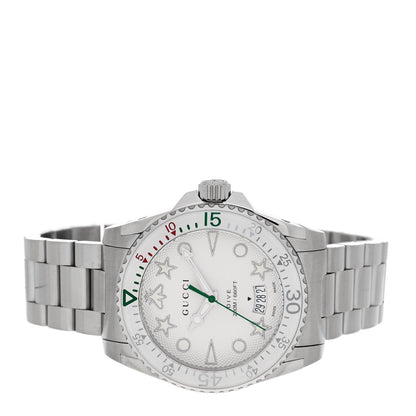 Gucci Stainless Steel 40mm Dive Quartz Watch White 2 of 5