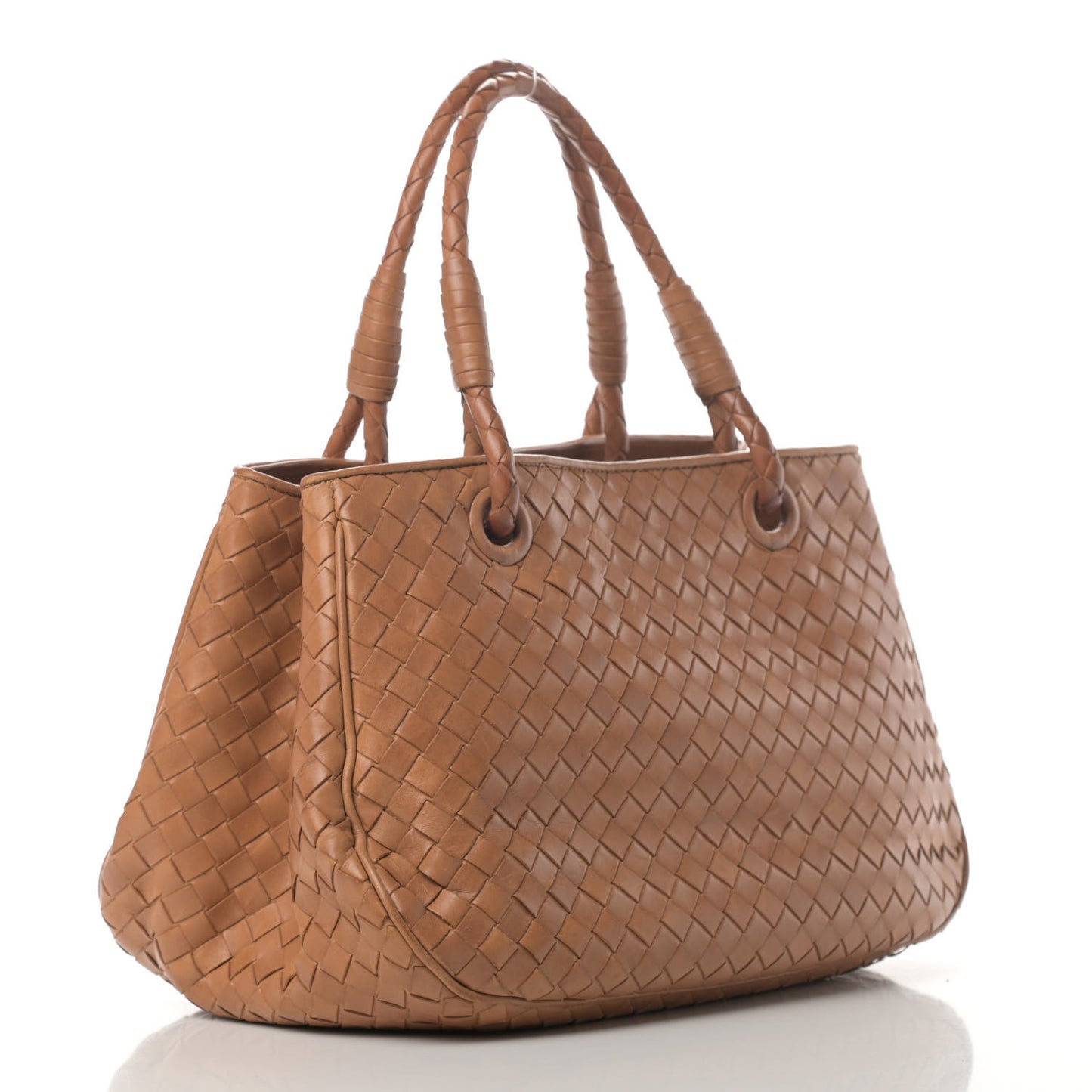 Nappa Intrecciato Woven Tote Noce
