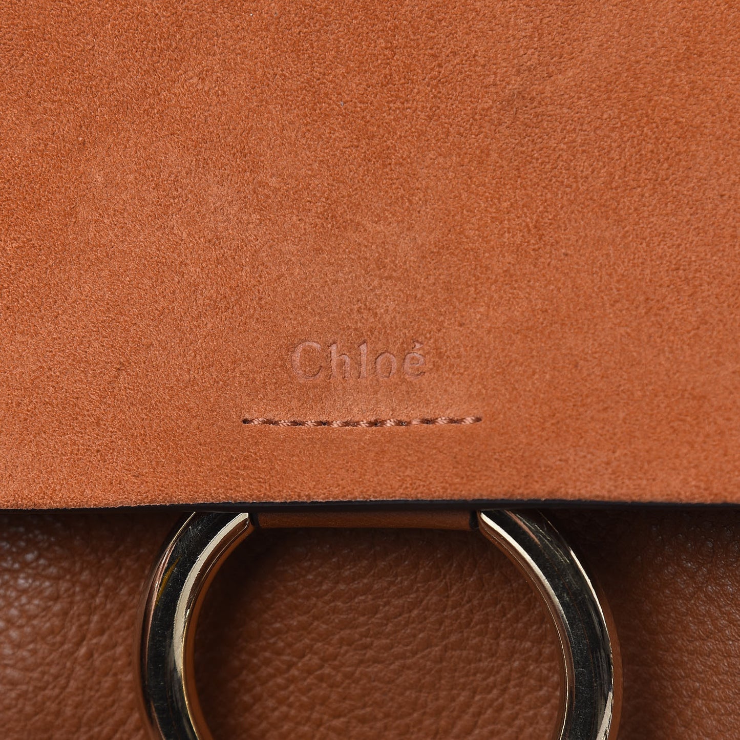 Suede Calfskin Small Faye Backpack Tobacco