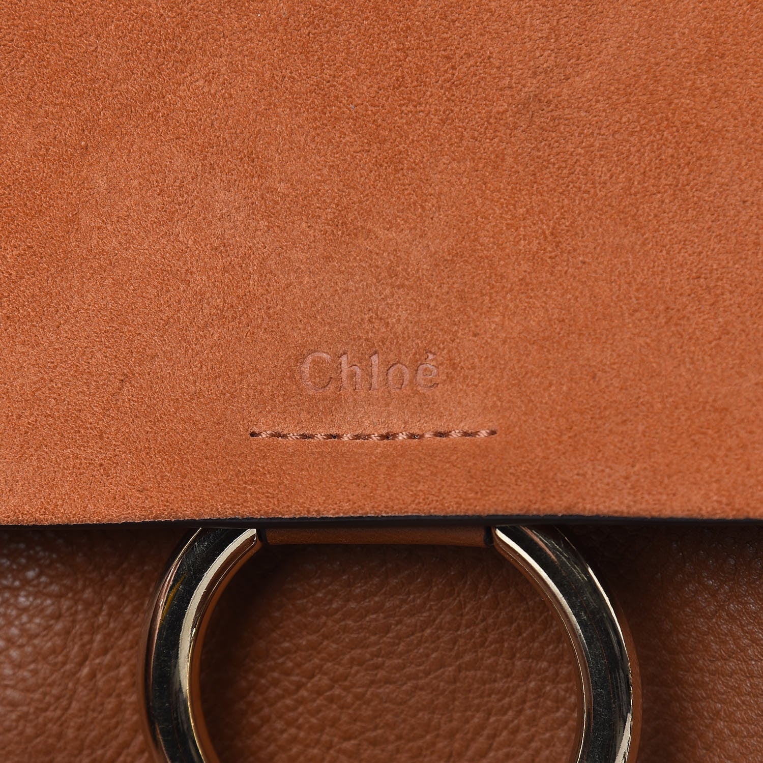 Chloe Suede Calfskin Small Faye Backpack Tobacco 6 of 10