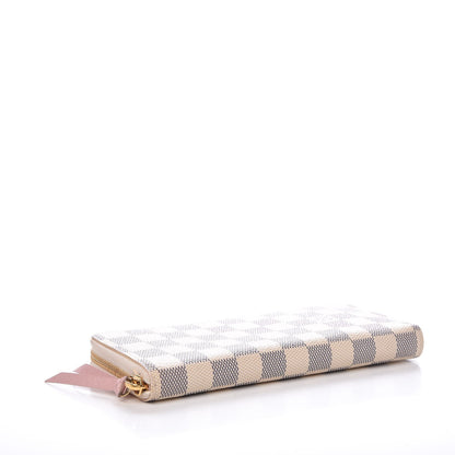 Louis Vuitton Damier Azur Clemence Wallet Rose Ballerine 4 of 8