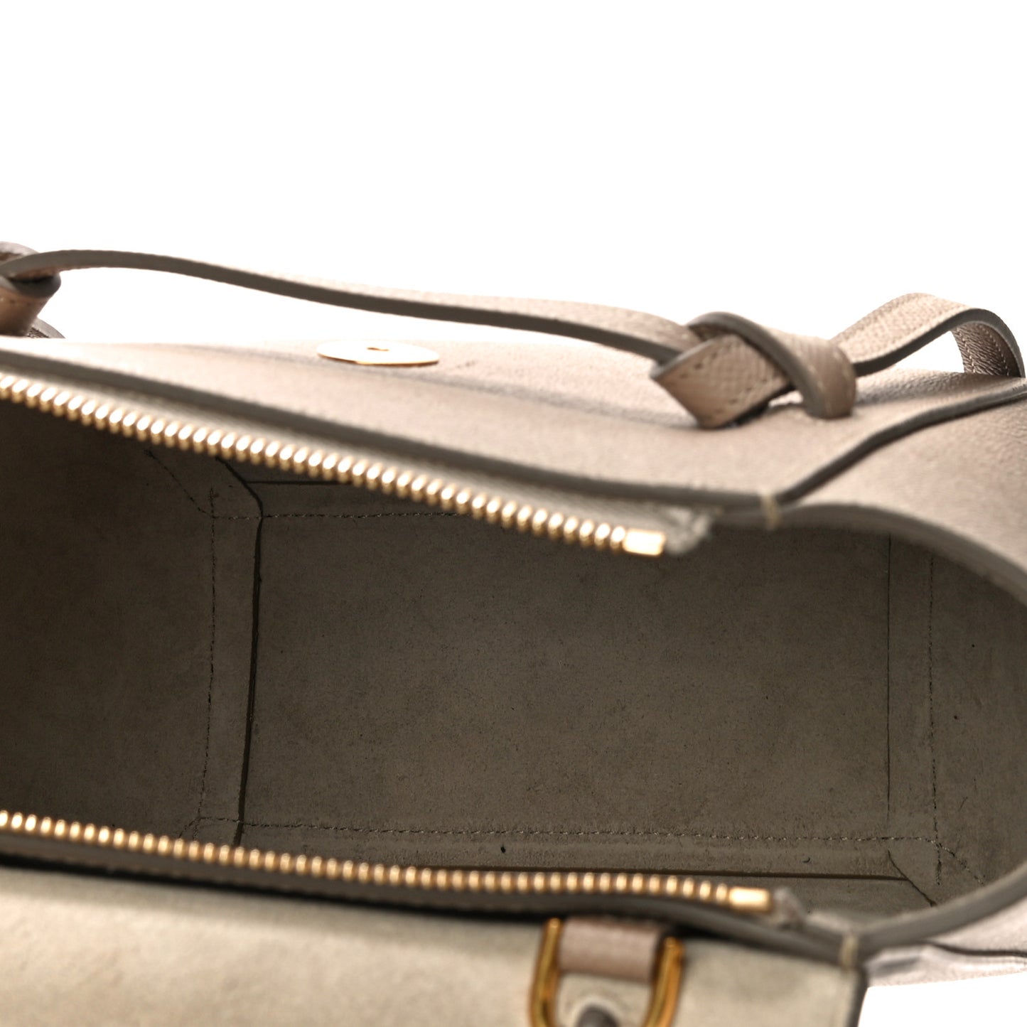 Grained Calfskin Nano Belt Bag Light Taupe