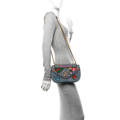 Louis Vuitton Denim New Wave Chain MM Blue 2 of 11