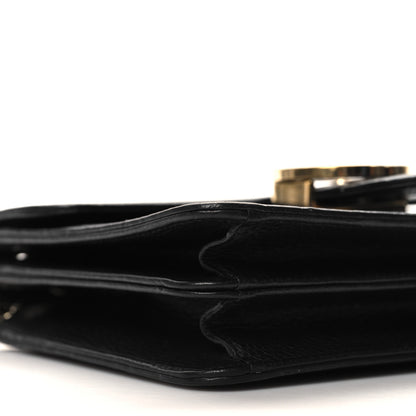 Gucci Dollar Calfskin Small Interlocking G Shoulder Bag Black 10 of 11