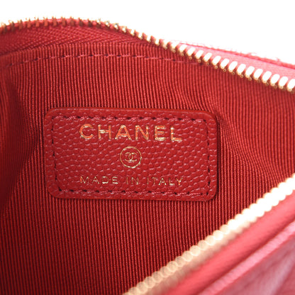 Chanel Caviar Quilted Small Cosmetic Case Red 6 of 8
