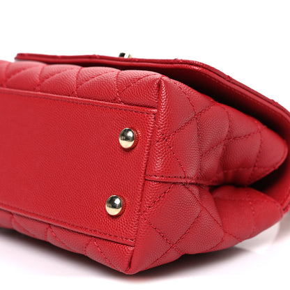 Chanel Caviar Quilted Extra Mini Coco Handle Flap Red 10 of 10