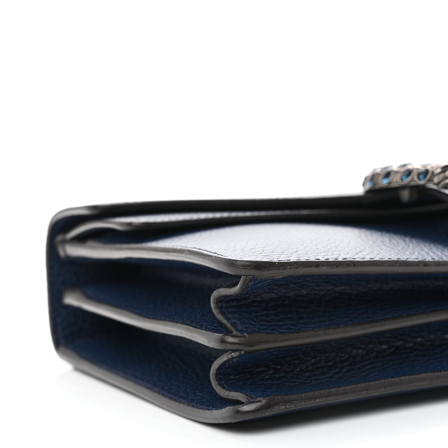Dollar Calfskin Crystal Small Dionysus Shoulder Bag Blue Agata Montana Sapphire