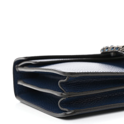 Gucci Dollar Calfskin Crystal Small Dionysus Shoulder Bag Blue Agata Montana Sapphire 9 of 12