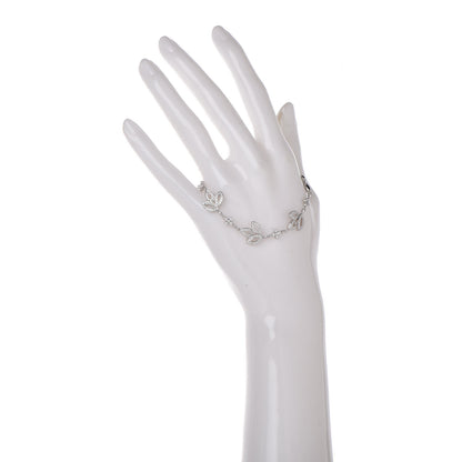 Harry Winston Platinum Diamond Lily Cluster Bracelet 2 of 6