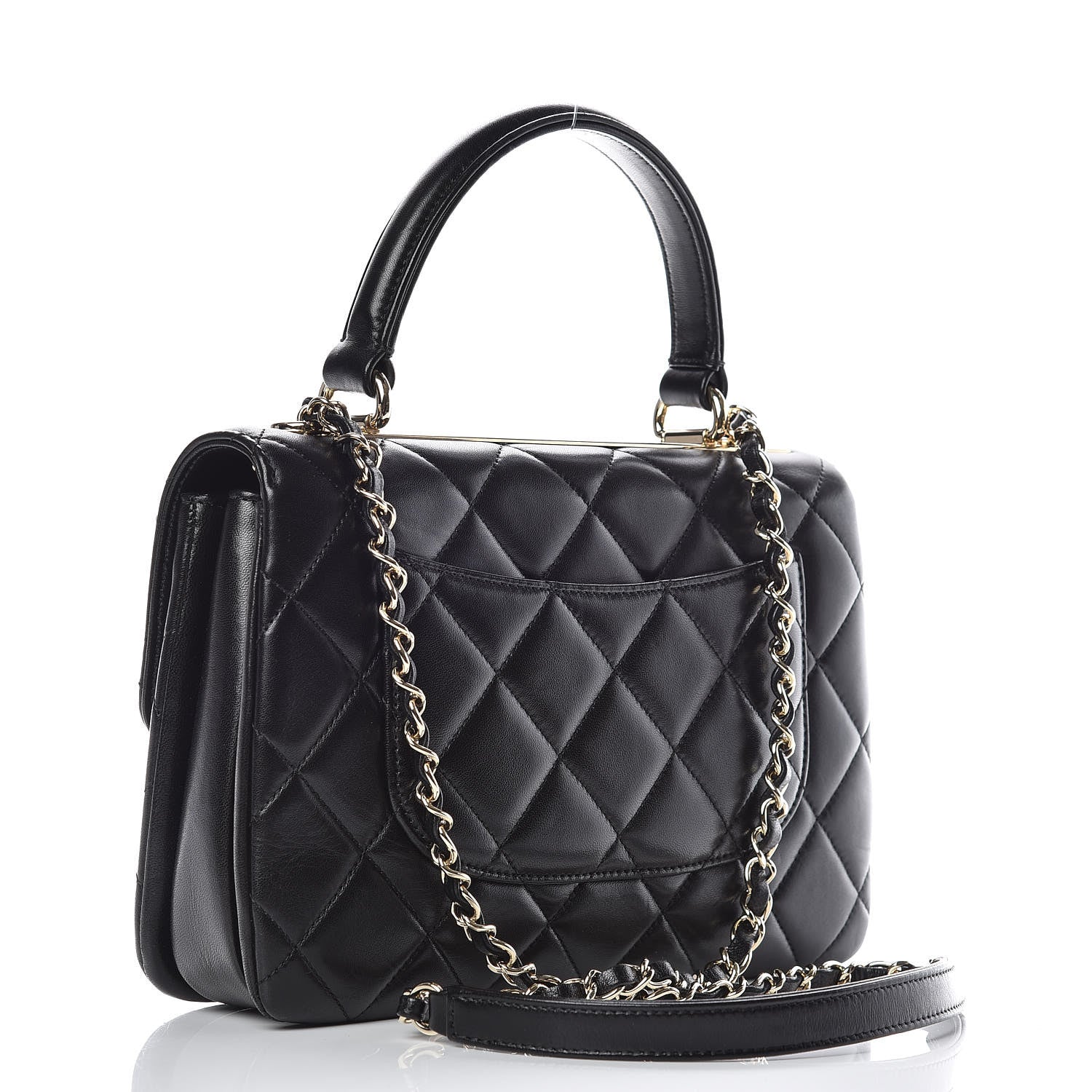 Chanel Lambskin Quilted Small Trendy CC Dual Handle Flap Bag Black 4 of 10