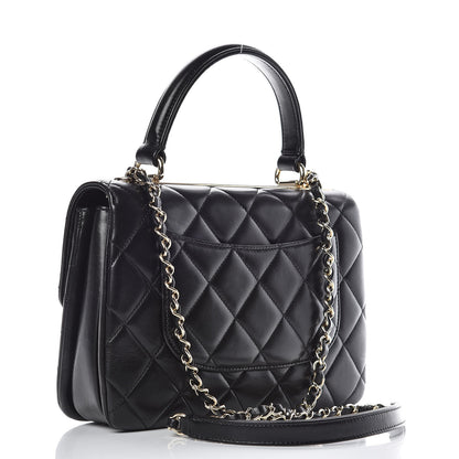 Chanel Lambskin Quilted Small Trendy CC Dual Handle Flap Bag Black 4 of 10