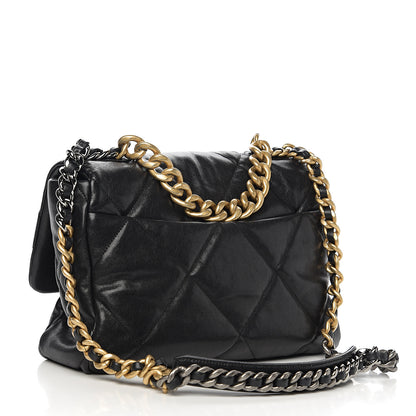 Chanel Lambskin Quilted Large 19 Flap Black 2 of 9