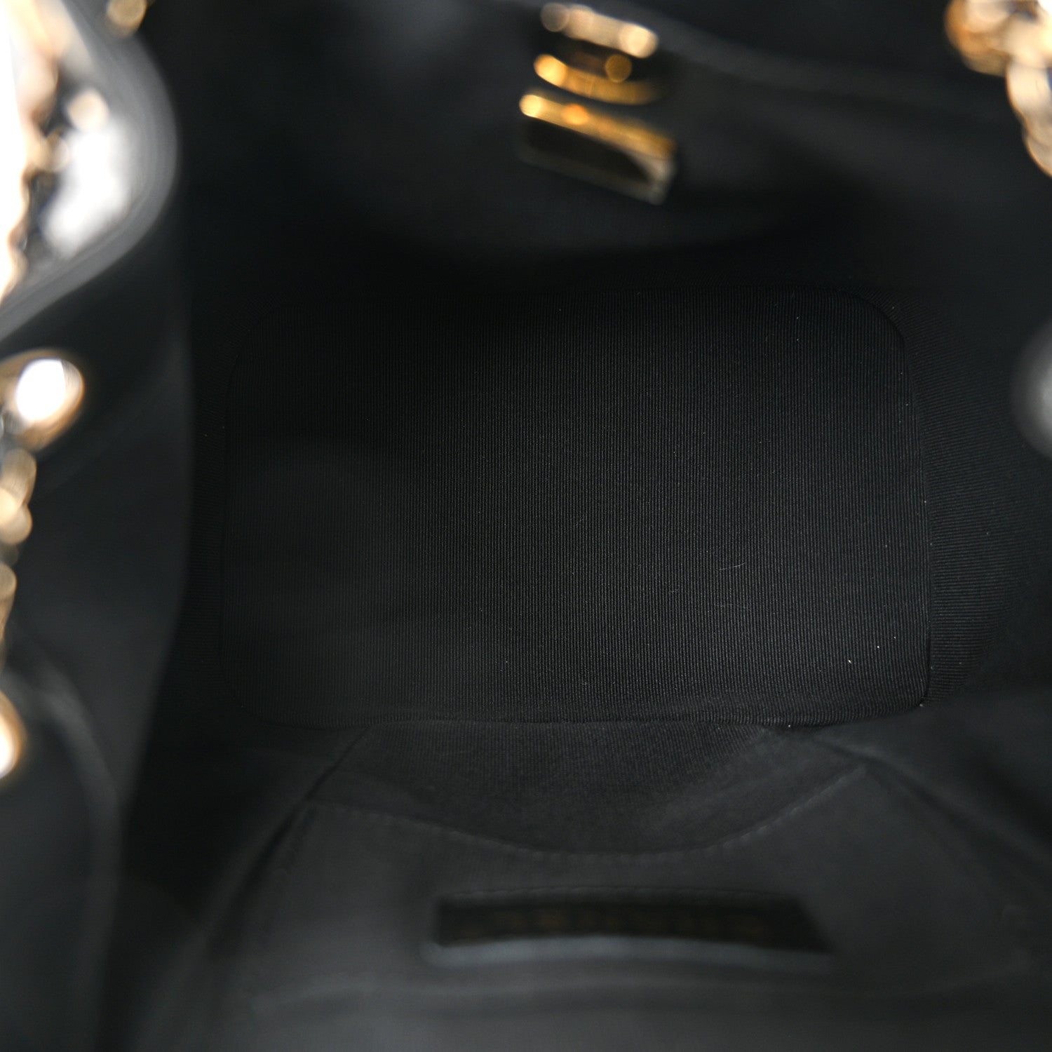 Chanel Glazed Aged Calfskin Quilted Small Duma Drawstring Backpack Black 5 of 10