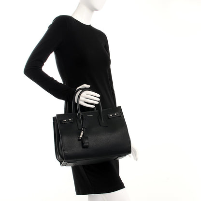Saint Laurent Grained Calfskin Small Supple Sac De Jour Black 3 of 10