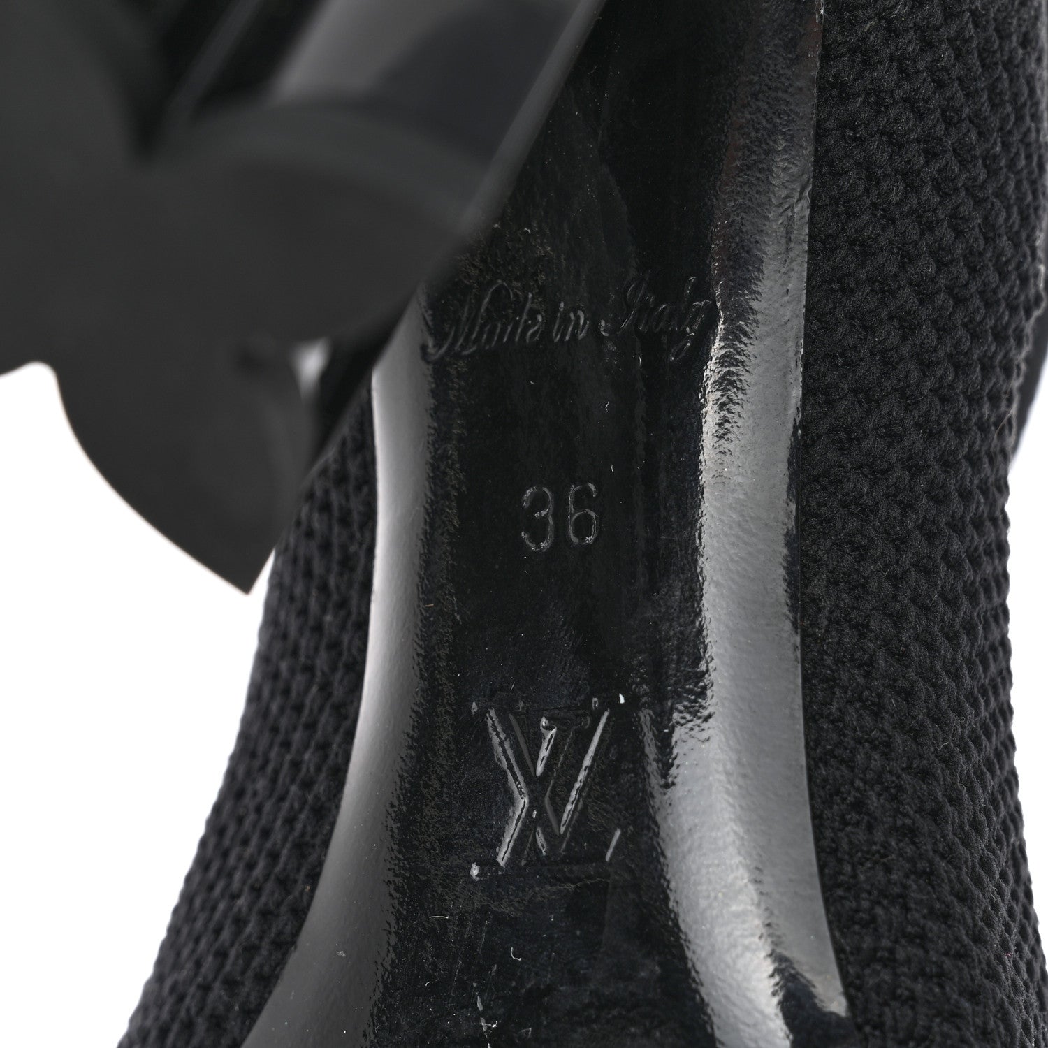 Louis Vuitton Monogram Stretch Fabric Silhouette Ankle Boots 36 Black 7 of 7