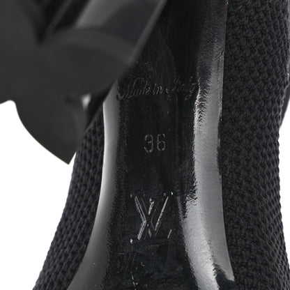 Louis Vuitton Monogram Stretch Fabric Silhouette Ankle Boots 36 Black 7 of 7