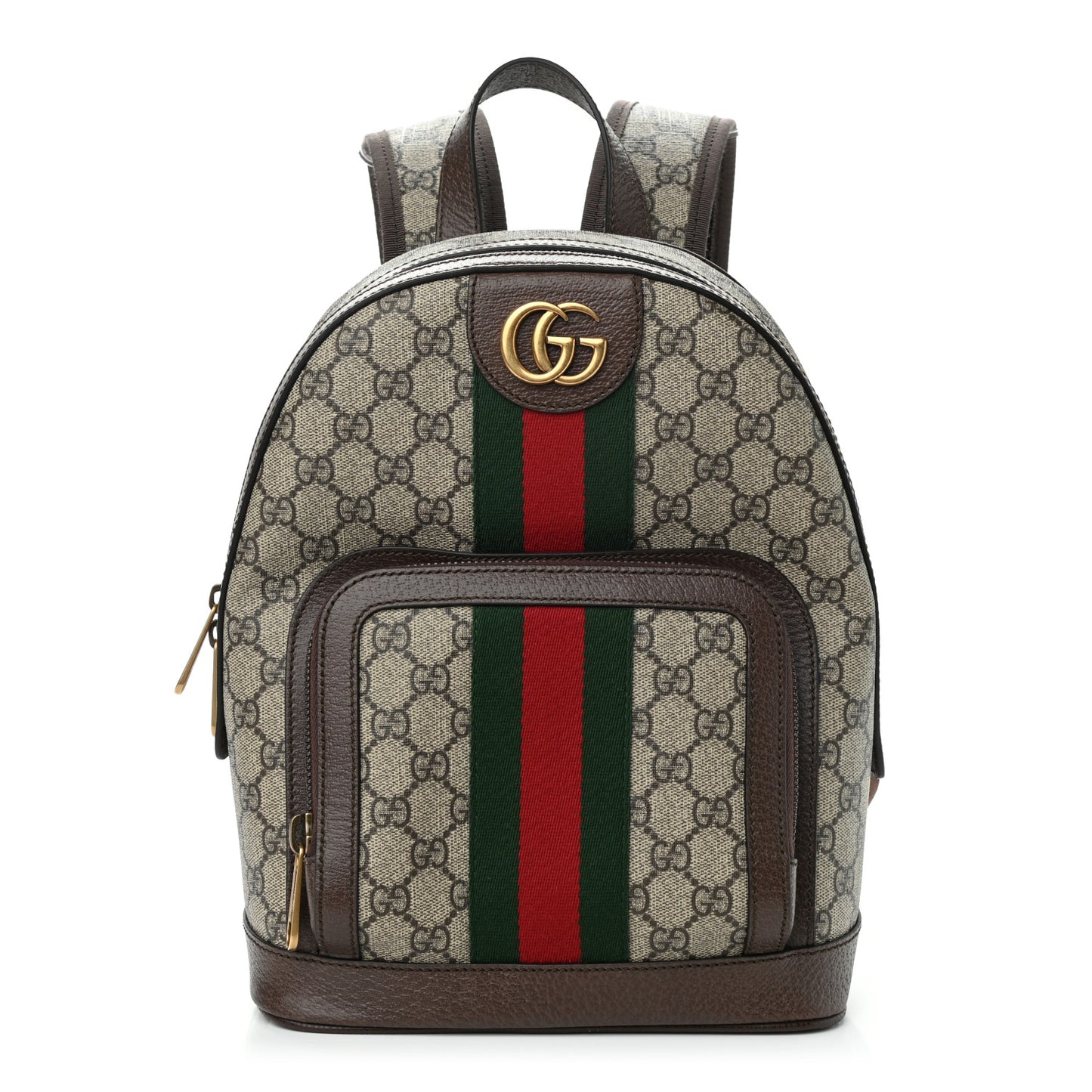 GG Supreme Monogram Calfskin Web Small Ophidia Day Backpack Beige Ebony New Acero