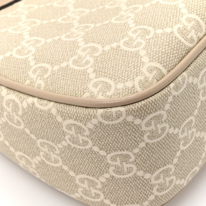 Gucci GG Supreme Monogram Textured Dollar Calfskin Web Small Ophidia GG Handbag Beige Mystic White Oatmeal 14 of 16