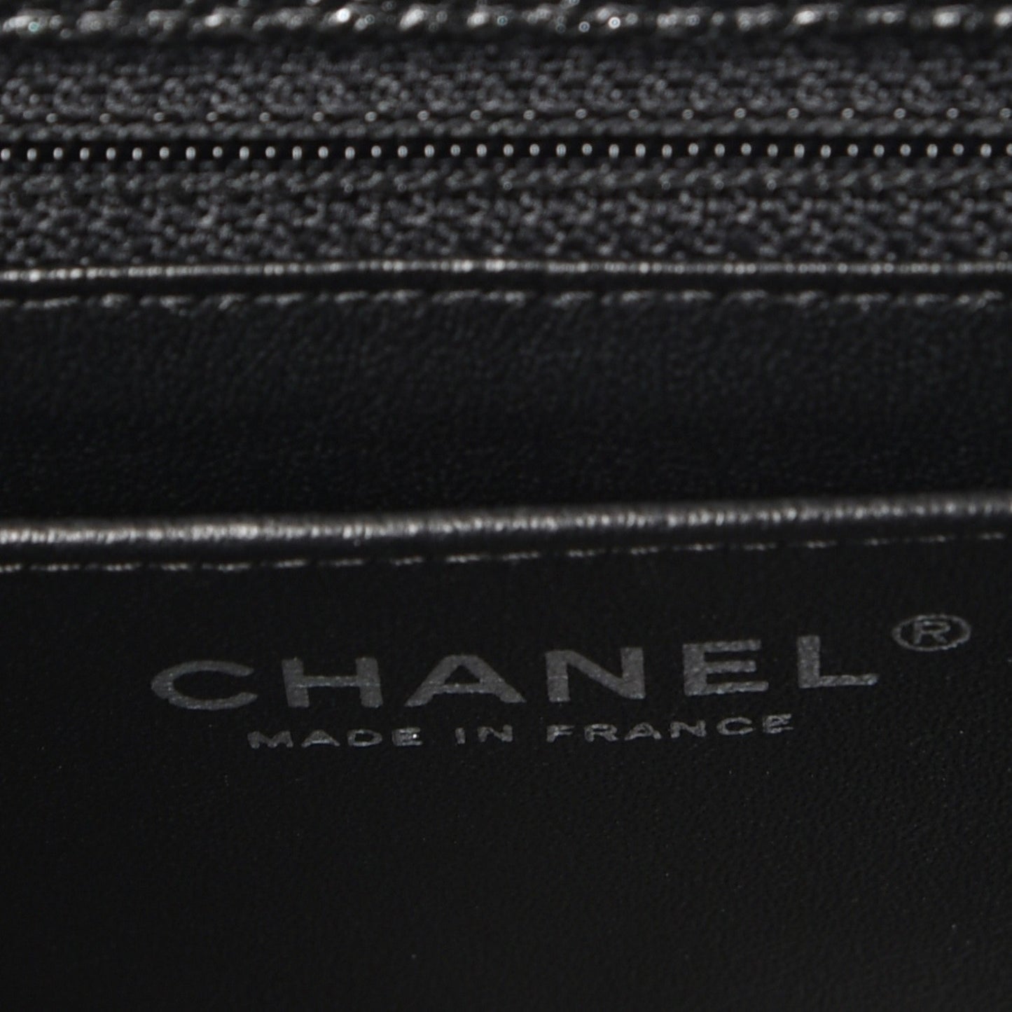 Iridescent Caviar Quilted Mini Rectangular Flap Black