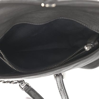 Saint Laurent Sheepskin Matelasse Chevron Monogram College Chain Wallet Coal 5 of 10