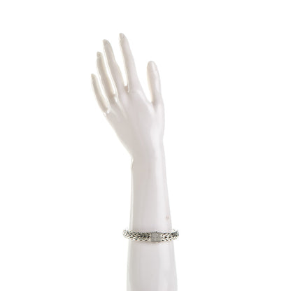 John Hardy Sterling Silver Pave Diamond Medium Classic Chain Clasp Bracelet 2 of 7