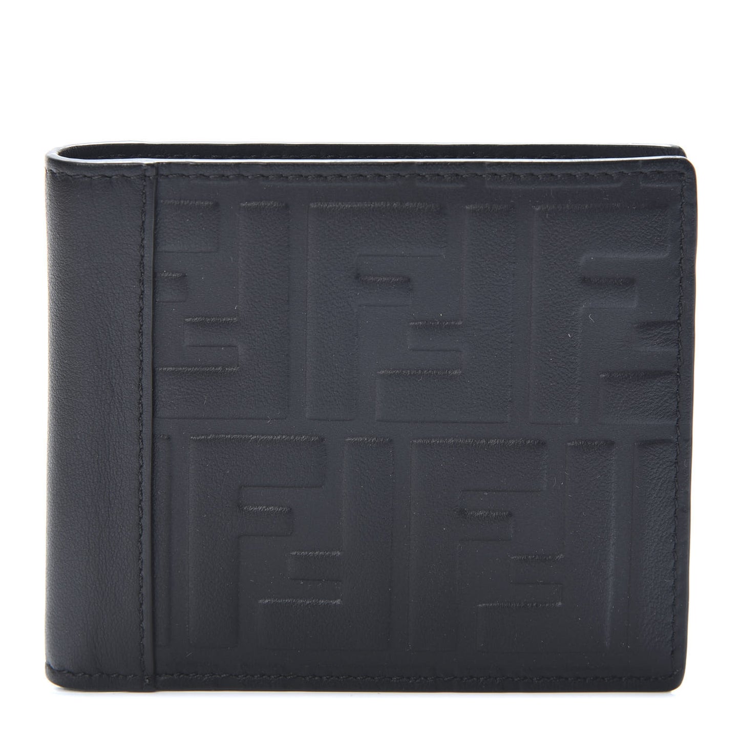 Vitello Grace FF 1974 Embossed Bi-fold Wallet Black