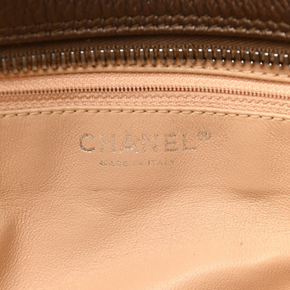 Chanel Metallic Deerskin Large Luxe Ligne Bowler Bronze 6 of 10