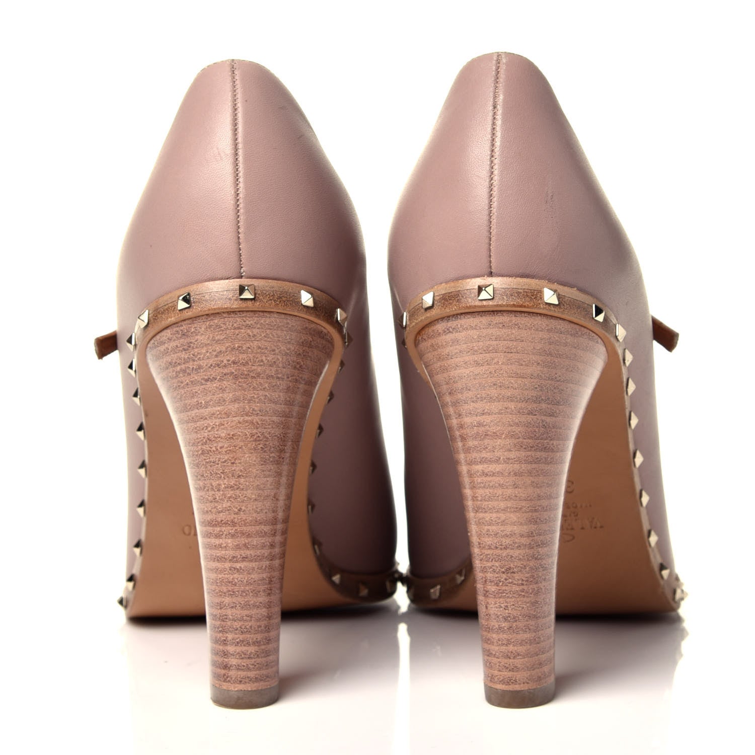 Valentino Garavani Calfskin Soul Rockstud Mary Jane 110mm Pumps 38.5 Poudre 5 of 14