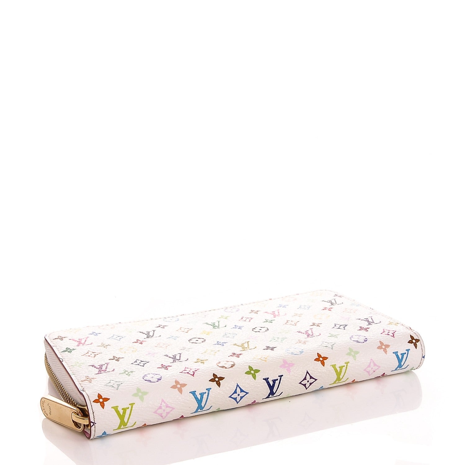 Louis Vuitton Monogram Multicolor Zippy Wallet White Litchi 4 of 6