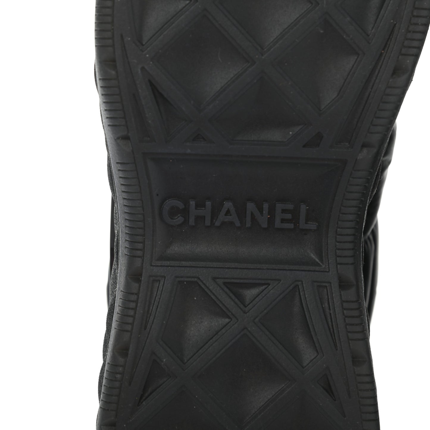 Nylon Suede Calfskin CC Sneakers 35 Black