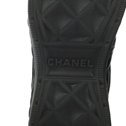 Chanel Nylon Suede Calfskin CC Sneakers 35 Black 9 of 11