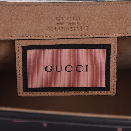Gucci Calfskin GucciGhost Real Medium XL Tote Black Pink 6 of 6